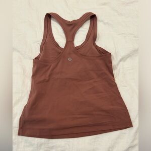 Brown Lulu power y tank top
